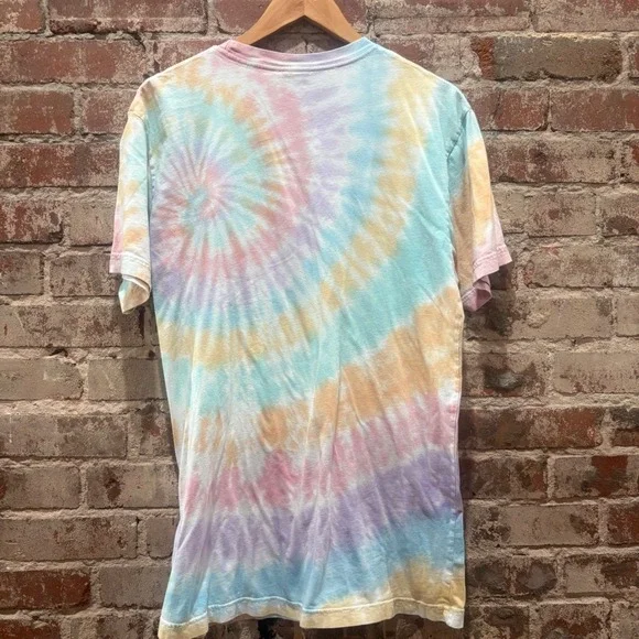 RIPNDIP Tie Dye Pocket Lord Nermal Cat T Shirt‎ Large Pastel Swirl Graphic Tee - Picture 7 of 7